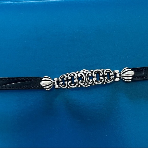 Brighton Leather And Silver Buckle Bracelet 07343 - Picture 2 of 7